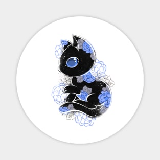 Ink flower cat! Magnet